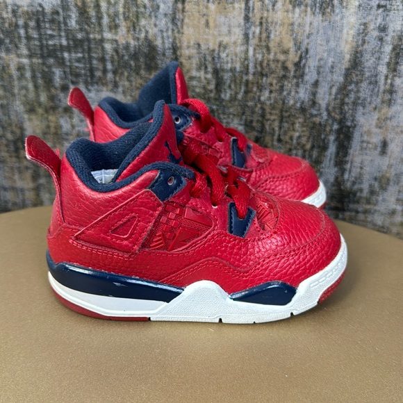 Jordan Other - Air Jordan 4 Retro “Fiba" (BQ7670-617) Toddler Baby Boy Sneaker Red Shoe Size 6C